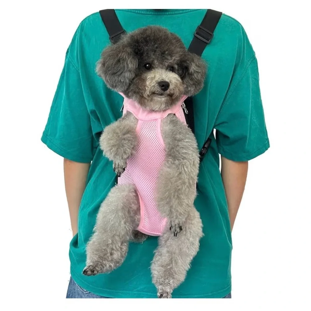 Pink Breathable Pet Carrier Backpack – Cats/Small Dogs, X-Large, Hands-Free
